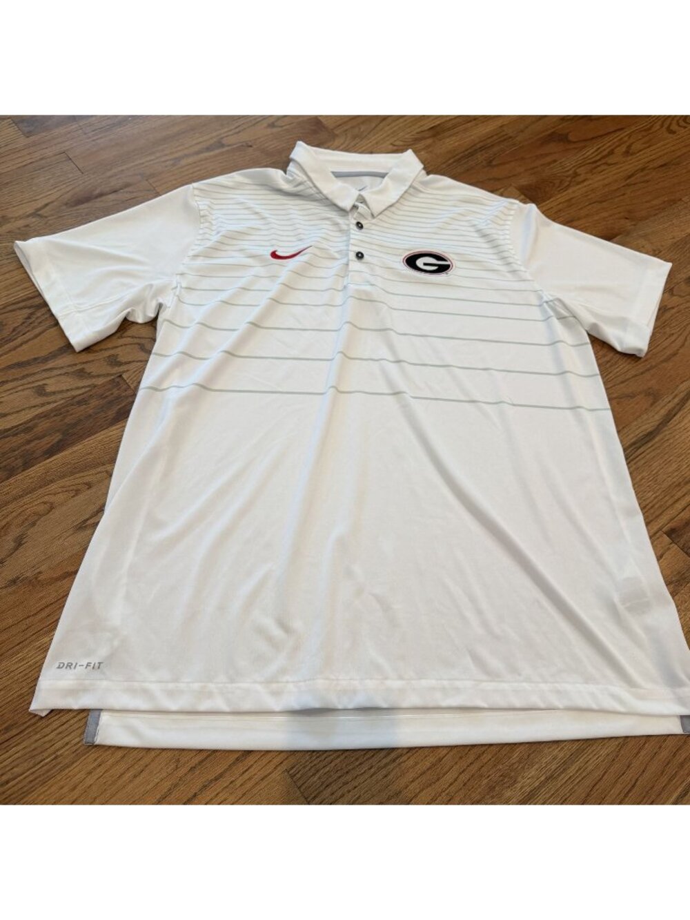 Nike Mens White Golf Polo Shirt Georgia Bulldogs Go Dawgs XL